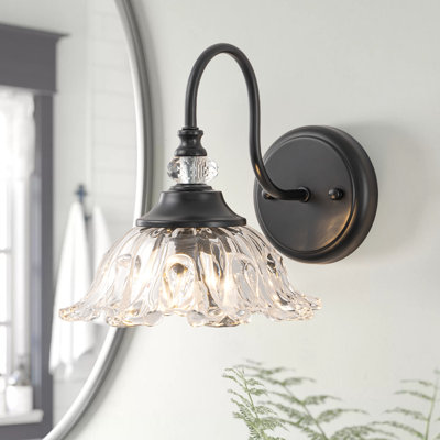 1-light Vintage Black Wall Sconce