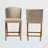 Aisa Dandry 23.6'' Counter Stool in Gray Dark Walnut finish, 35.8'' H X 18.33'' W X 21.84'' D
