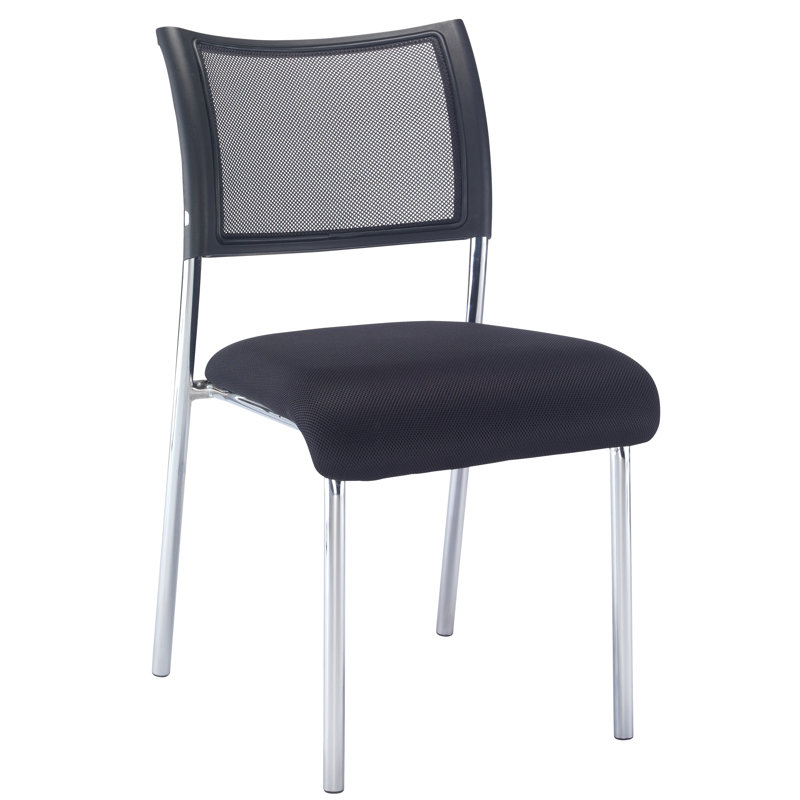 Mcquade Stacking Chair, Without Arms, Chrome