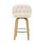 Tabouret de bar et de comptoir pivotant rembourré avec structure en bois (ensemble de 3)-117969099-117969103