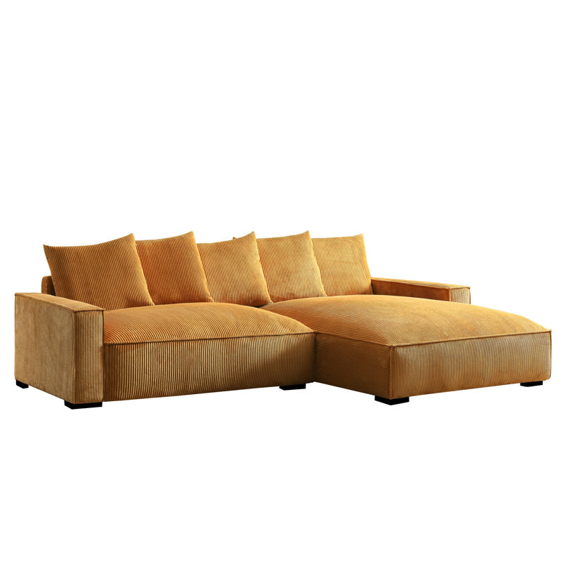 Oversized sectional, Right Hand Facing, Ginger Corduroy
