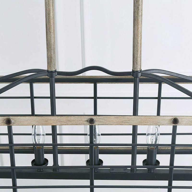 Luminaire suspendu linéaire à 5 lumières pour îlot de cuisine