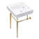 Edwardian Ceramic Rectangular Console Bathroom Sink with Overflow