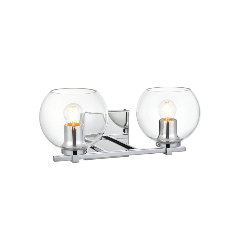 Patrece Dimmable Vanity Light, 7" H x 34" W x 34" D, Chrome, 4 Lights