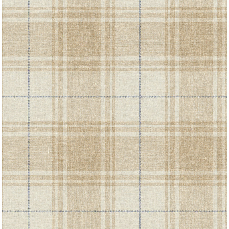 Rouleau de papier peint Raoul, Or chaud / bleu, L 33 po x l 20,5 po