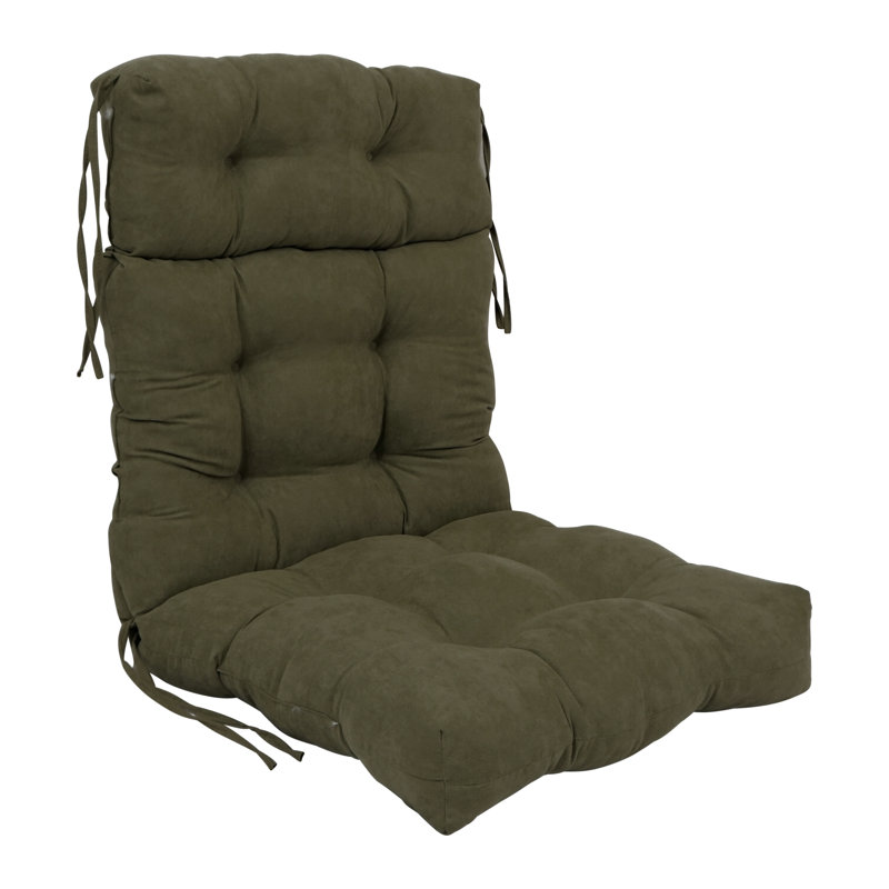 Coussin de siège / dossier en microsuède, L 20 po x P 42 po, Vert forêt