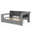 Wood Full Size Platform Bed With Storage Shelves, Drawers, Charging Station, LED, Desk And Upholstered Headboard-1366986533