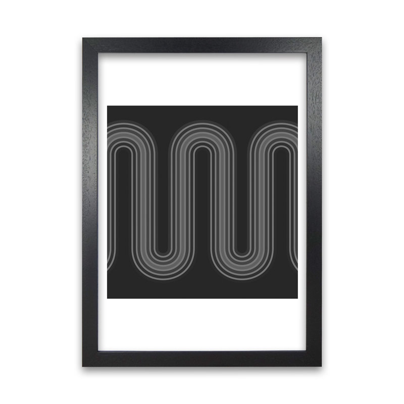 Black And White Line Art - Print, Black Frame, 42cm H x 30cm W x 3cm D