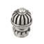 Cricket Cage medium round knob with beaded base in Antique Brass-435210074