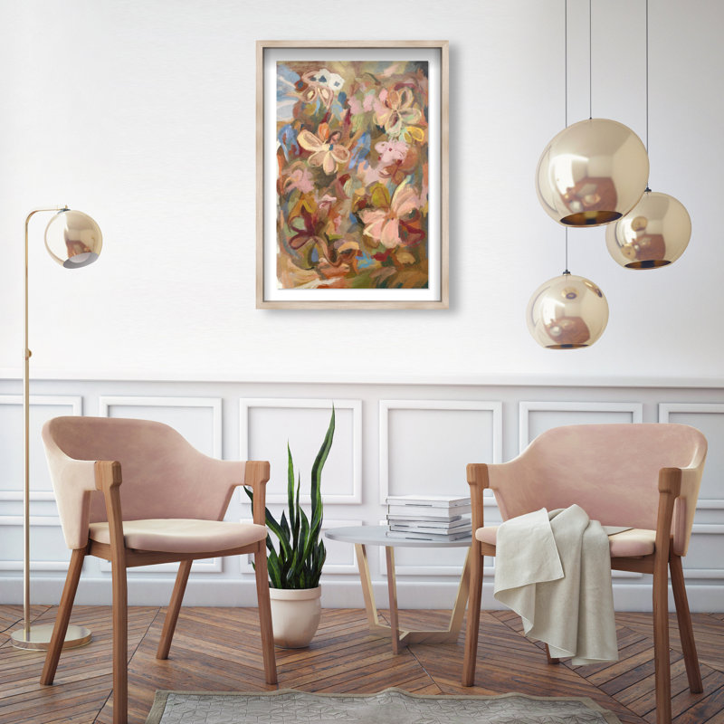 Moving Eden II Print by Oliver Gal, 31.5"H x 21.5"W, Natural Oak Shadowbox