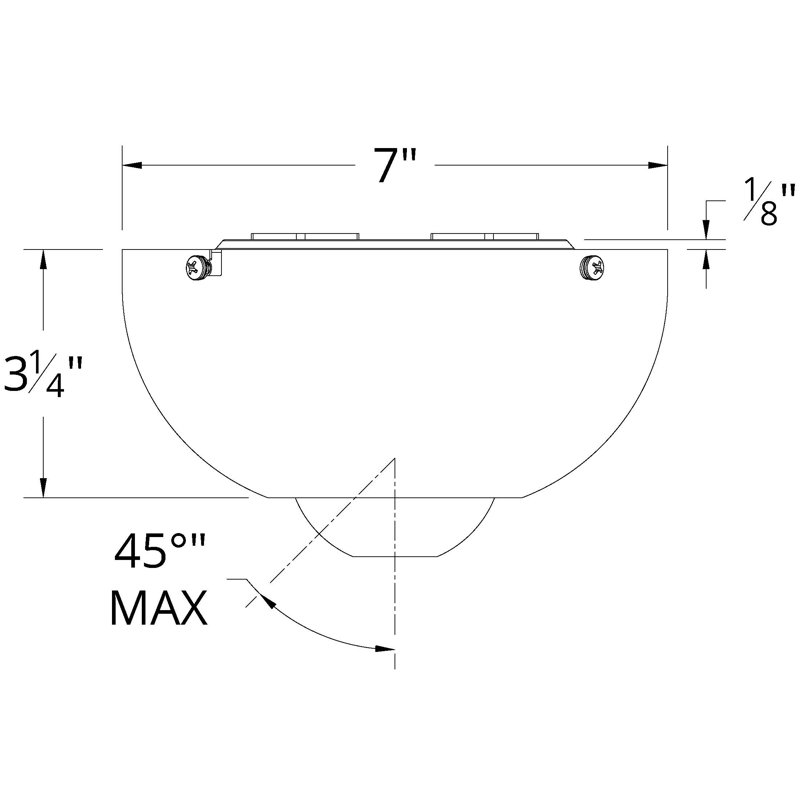 Ceiling Fan Sloped Adapter, Matte Black