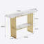 Console moderne avec cadre en métal doré, table d'entrée chic avec tablette de rangement pour le décor du salon