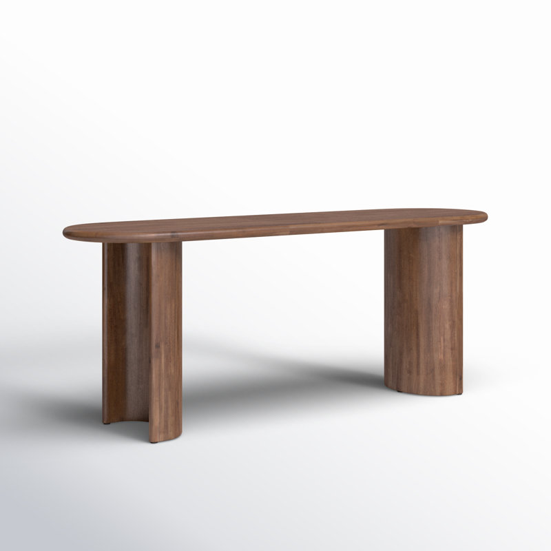 Paden 78'' W Solid Wood Console Table, Seasoned Brown