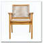 Chaise de salle à manger en bois d'acacia tissée à la corde