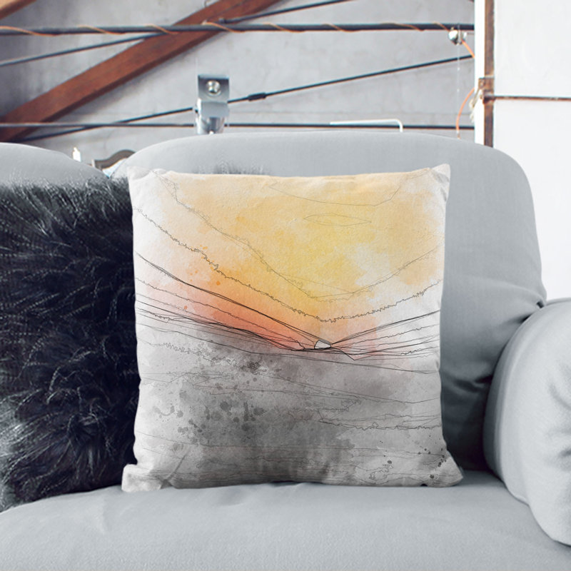 Square Throw Cushion, 55cm H x 55cm W x 20cm D, White