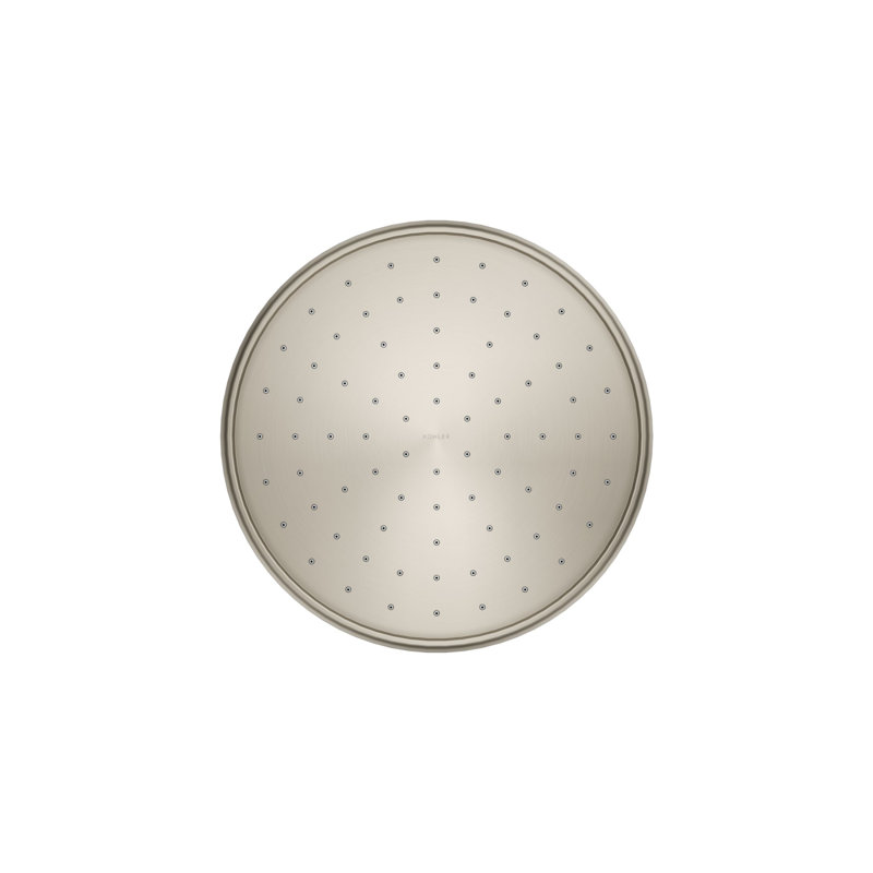 Traditional Round 10" Rainhead with Katalyst Air-Induction Spray, 2.5 Gpm, Vibrant Brushed Nickel, 1.75 Gpm