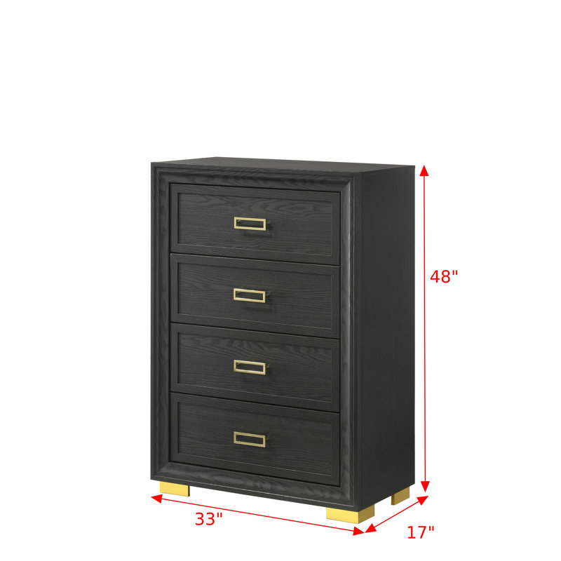 Ensemble de chambre à coucher tapissier à panneau capitonné Kezion 4-2, Grand, 4 pièces: lit, table de chevet, 2 commodes