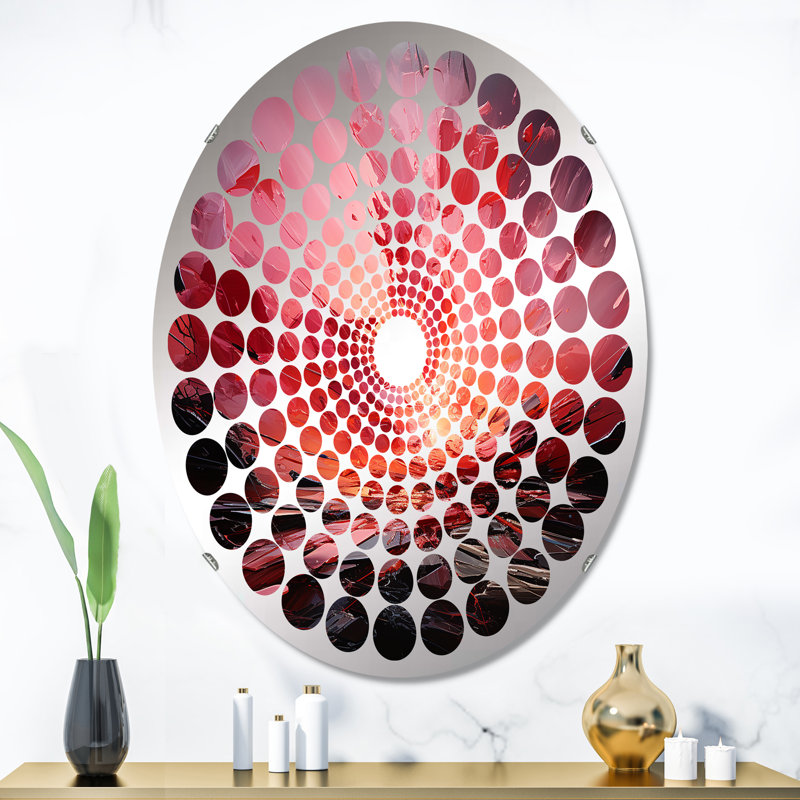 Miroir d'appoint Fractured Ruby Explosion, 35,4 po x 23,6 po
