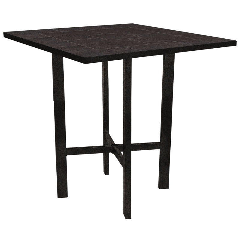 Outdoor Square Bar Table, Carbon Black, Urban Shift