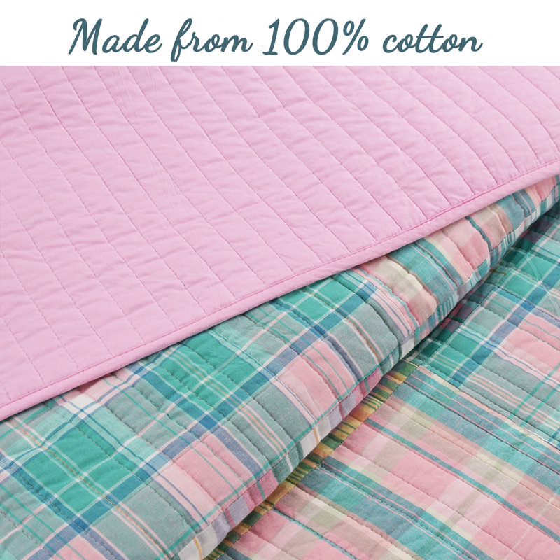 Cotton Patchwork Quilt, Twin Quilt + 1 Sham