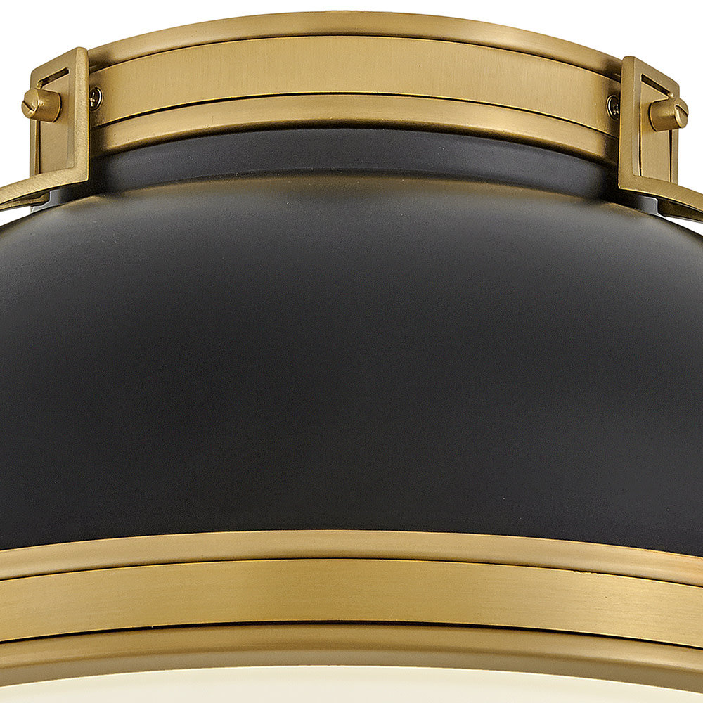 Calathea 2 Light Flush Mount, Black/Gold