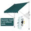 Auvent de terrasse rétractable manuel l 79,2 "x P 60" en vert