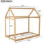 Lit simple pour maison simple - Solution de couchage pratique en bois en forme de maison polyvalente et attrayante