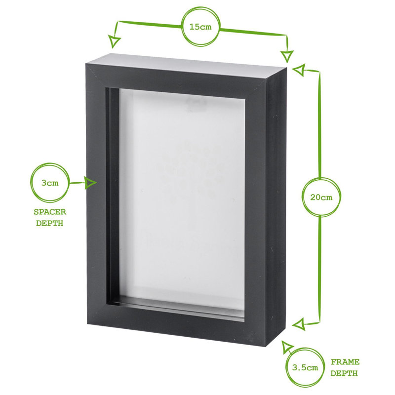 Shadow Box Picture Frame, 20cm H x 15cm W x 3.5cm D, Beige