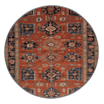 Machine Washable Persian Brown Area Rug