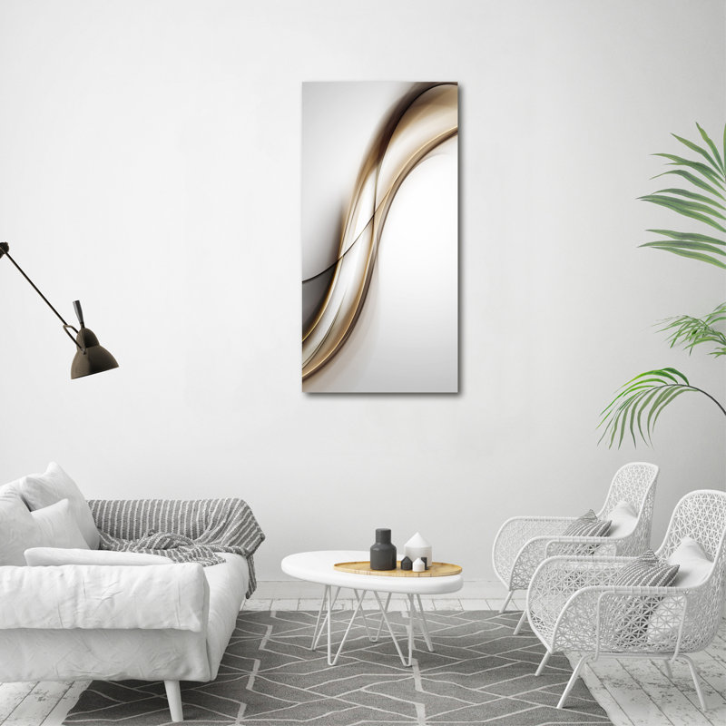 Brown Wave - Wrapped Canvas Print