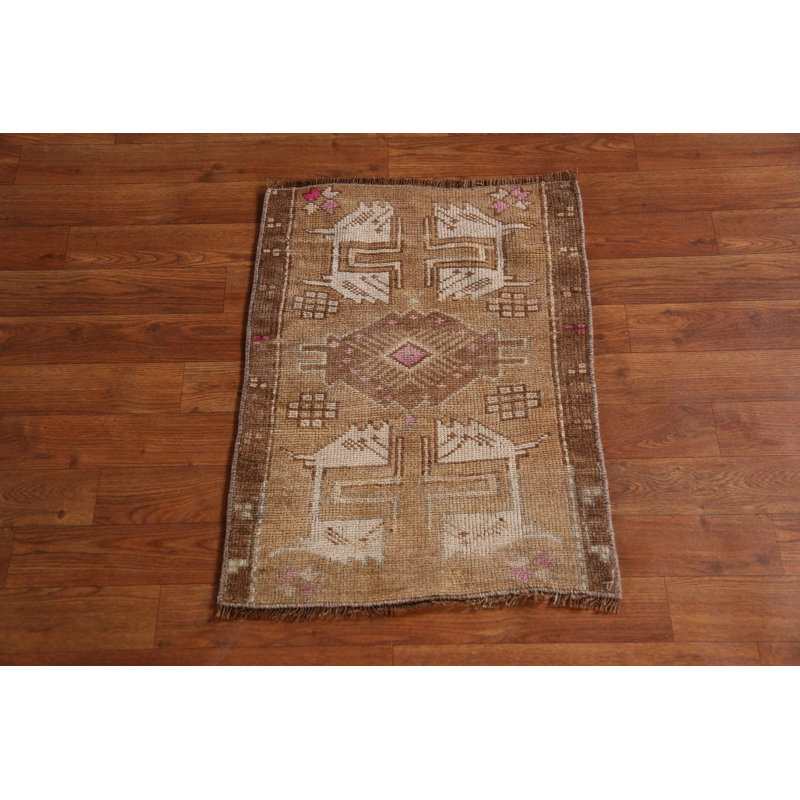 Antique Look Anatolian Oriental Accent Rug 1x2