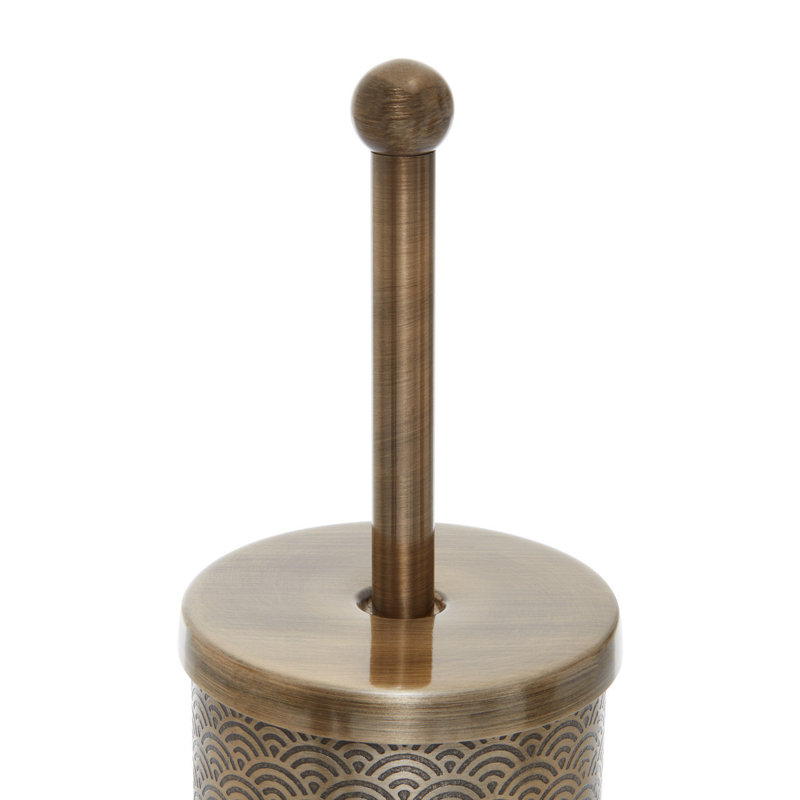 Strout Free-Standing Toilet Brush and Holder, Champagne