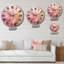 Horloge murale en métal rose-93383024
