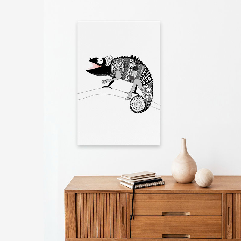 Gecko - art animalier contemporain, H 24 po x l 16 po