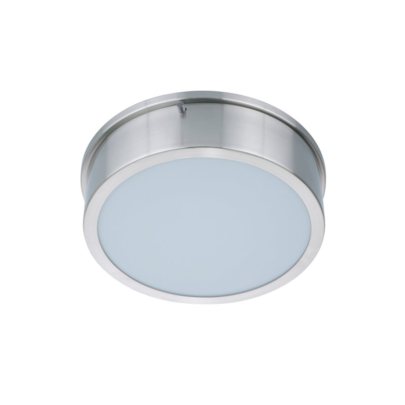 Fenn Acrylic LED Flush Mount, 3" H x 11" W x 11" D, Nickel