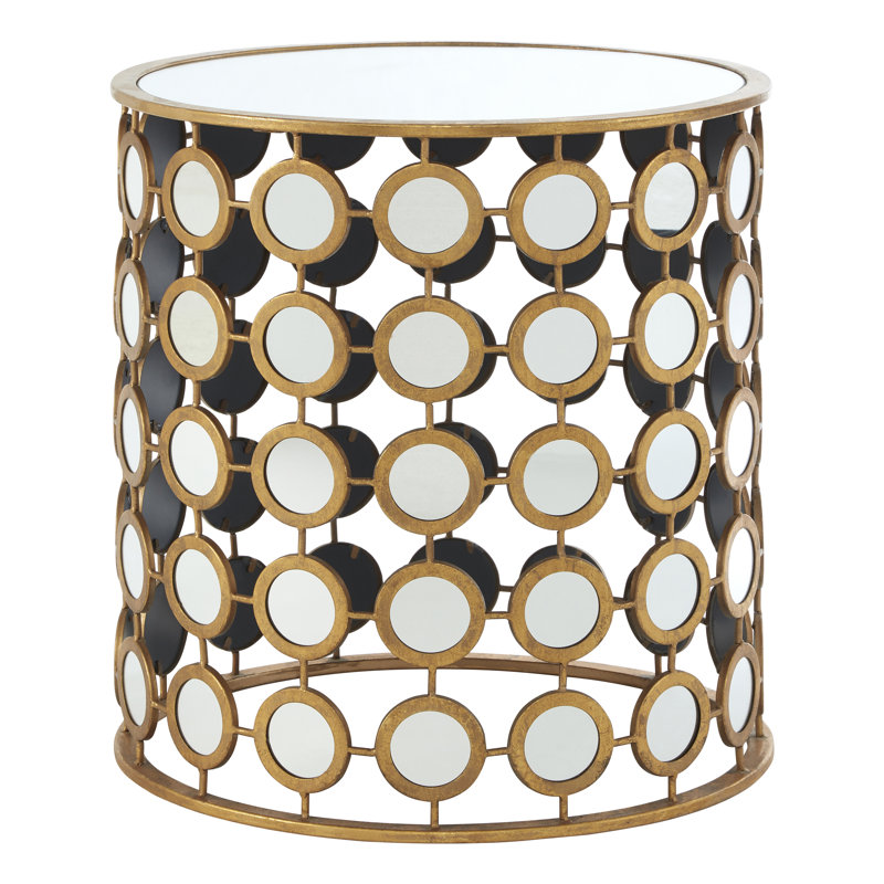 Merope Glass Top Frame End Table