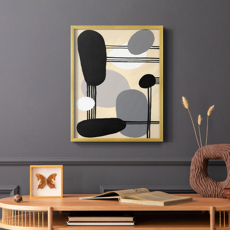 «Interconnected Shapes I», reproduction encadrée - bois massif, H 28 po x l 22 po