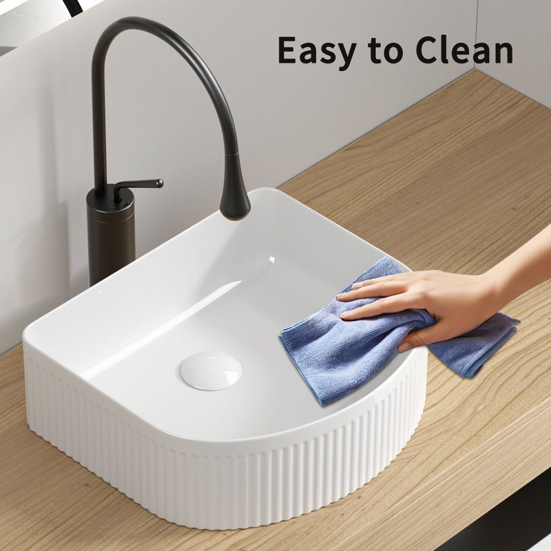 Lavabo vasque en céramique pour meuble-lavabo Milos