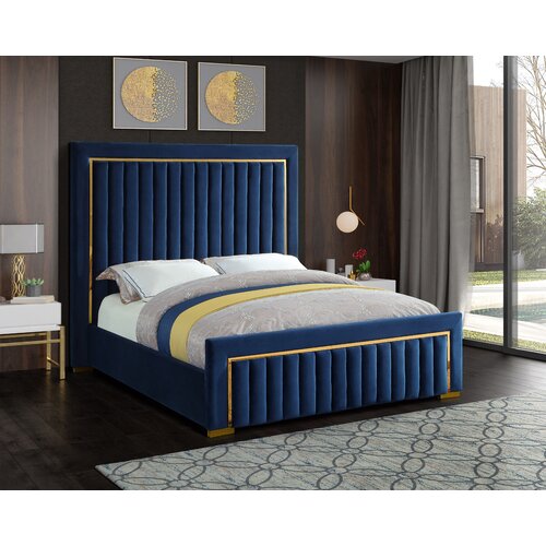 Everly Quinn Elberta Upholstered Platform Bed & Reviews | Wayfair