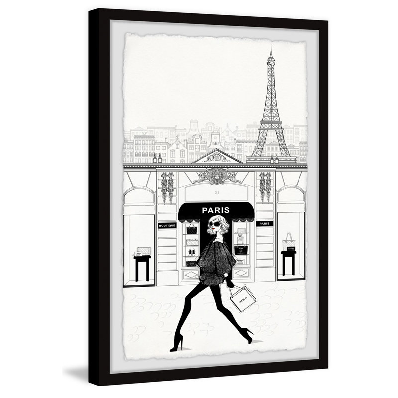 Chic City Walk par Loretta So - reproduction de cadre photo, H 12 po x l 8 po x P 1,5 po