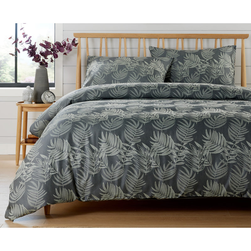 Polyester No Pattern Duvet Cover Set with Pillowcases Included, Double Duvet Cover Set + 2 Pillowcases, Grey