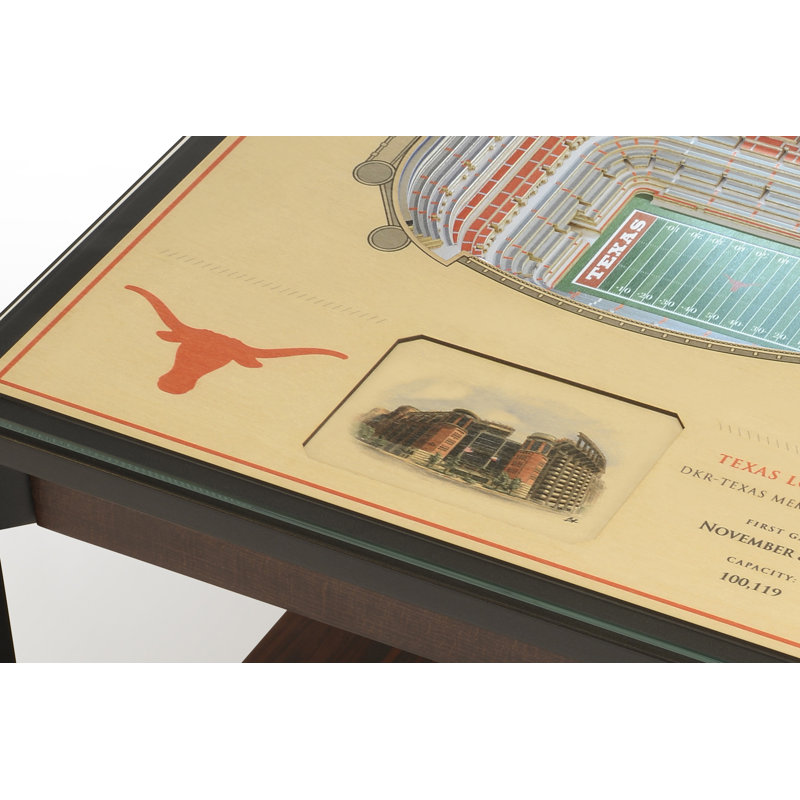 Texas Longhorns 3D Stadium Lighted End Table with Storage