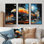 Train, vaisseau, voyage, retour vers le futur II - train, art mural