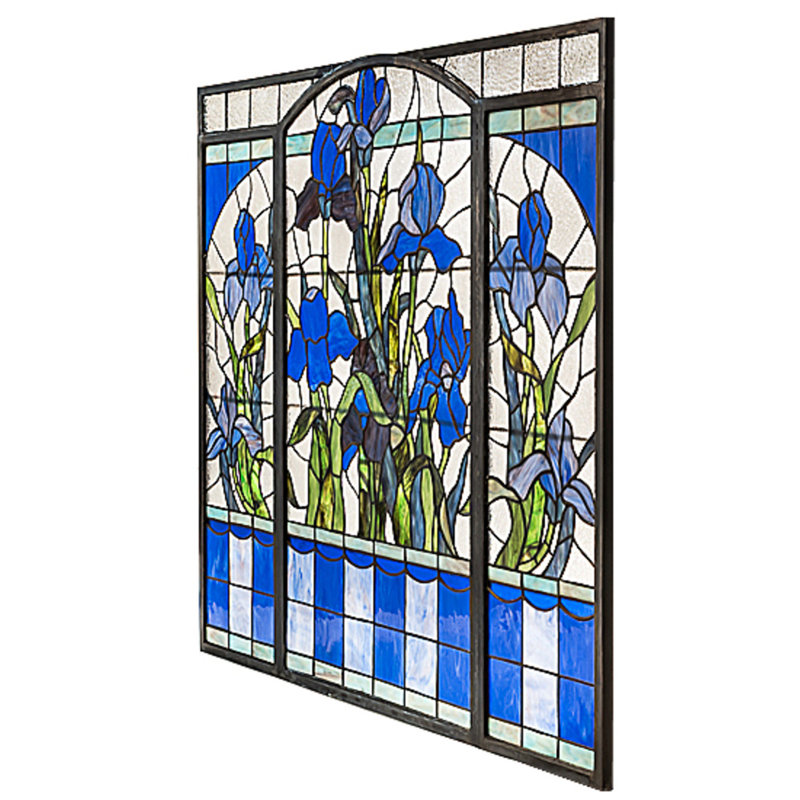 Glass Plants & Flowers Plaque