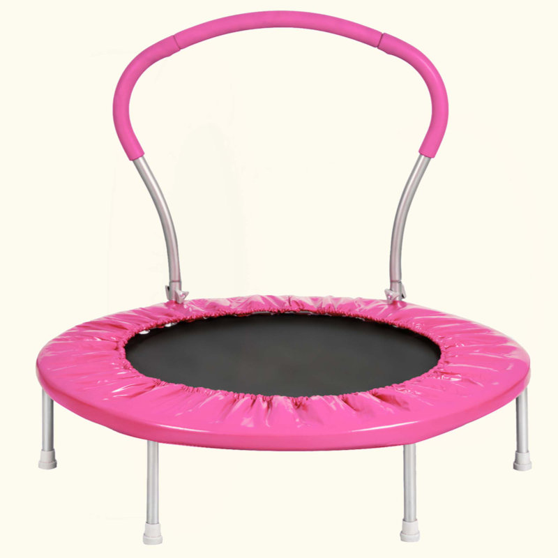 Mini trampoline avec poignée, durable et sécuritaire pour les enfants, assemblage facile et utilisation intérieure / extérieure