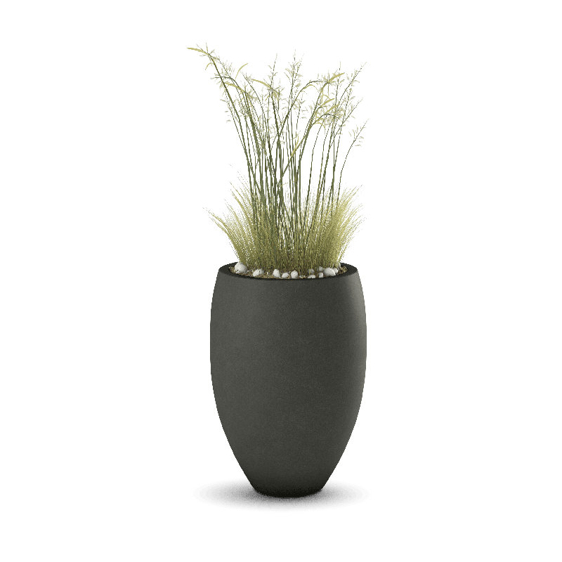 Brandy Concrete Planter, 23" H x 18" W x 18" D, French Gray