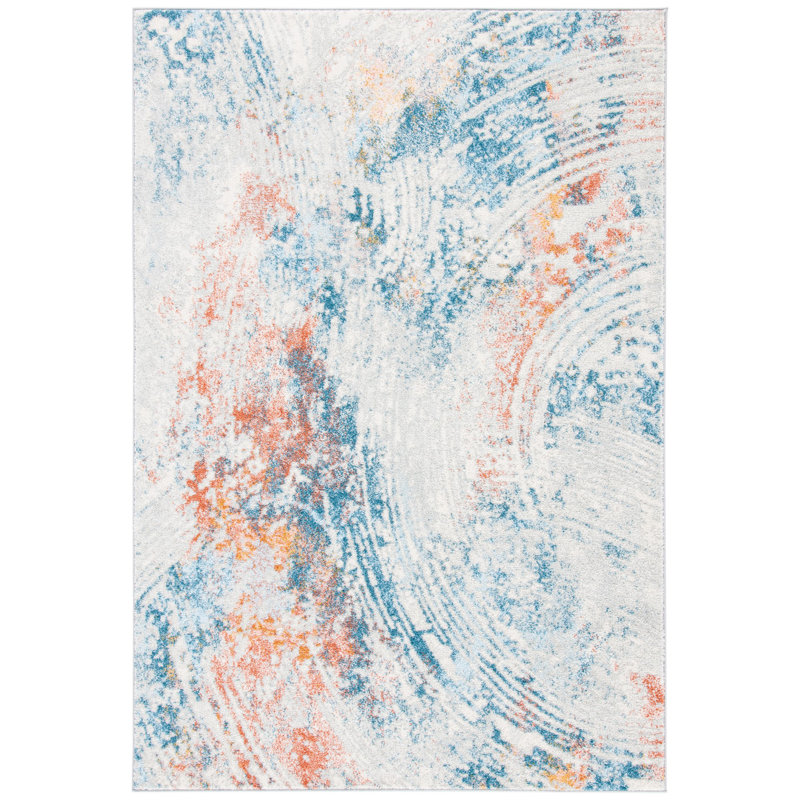 Tulum Performance Abstract Rug, Rectangle 5'3" x 7'6"