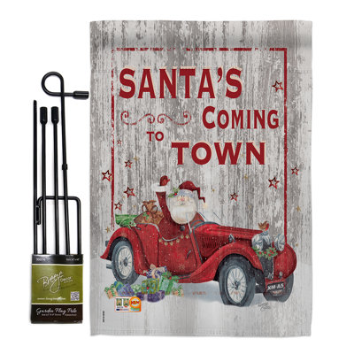 Double Sided 18.5 in. H x 13 in. W Polyester Christmas Garden flag