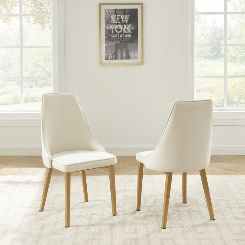 Chaise d'appoint Kober, Or, Beige
