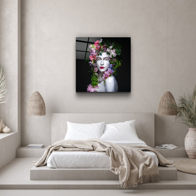 Stunning Decorative Tempered Glass Painting, 19.7 x 19.7 Inches | 100% Tempered Glass, Thickness: 0.16 Inches | UV Printing for Vibrant Colors | Perfect for Home Décor, Living Room or Office Wall Art